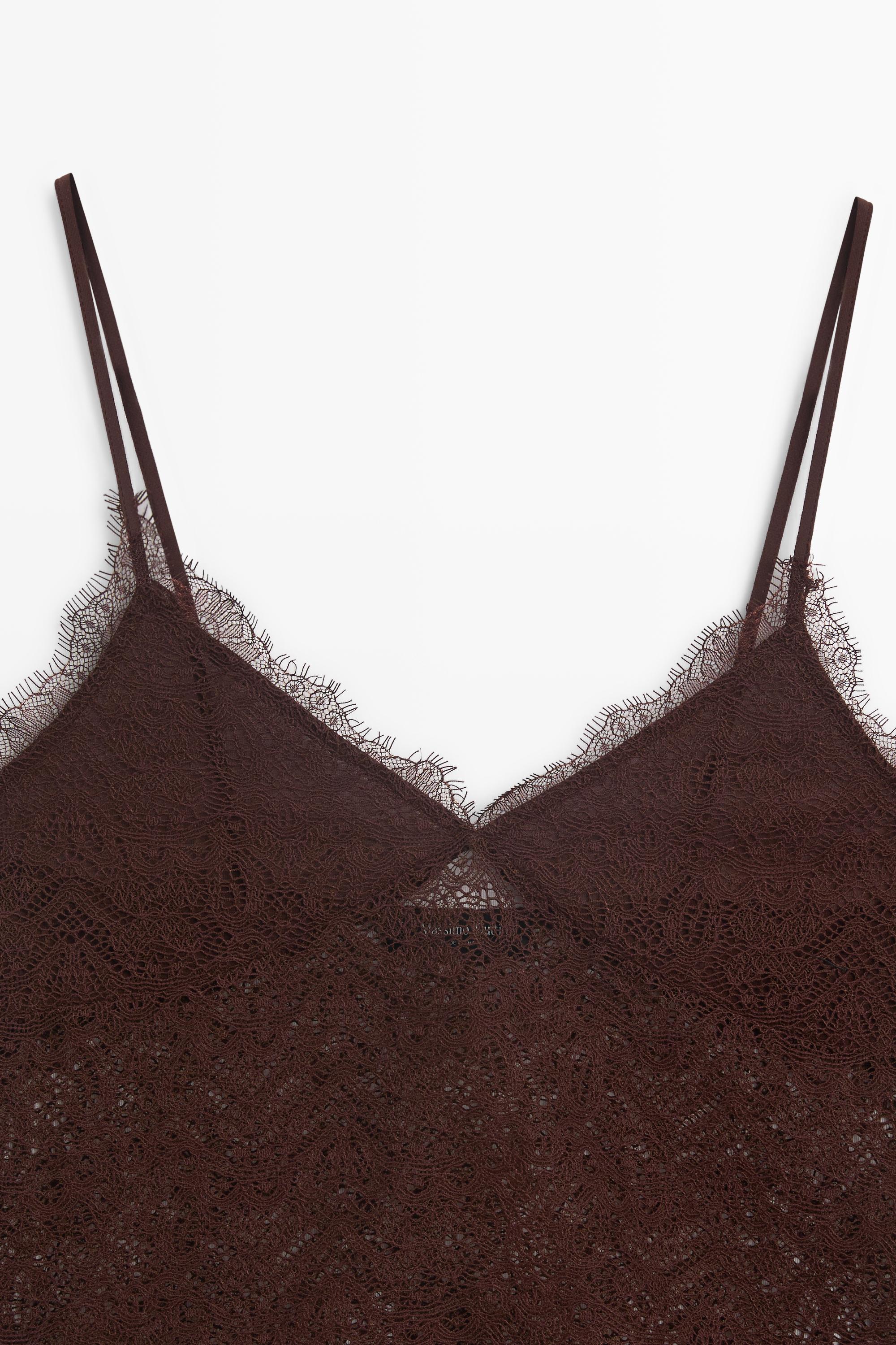 Strappy lace detail top